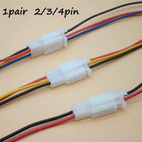 Automotive Connector Car Motorcycle Electrical Plug Socket Kit 2/3/4 Pin Way 2P 4P