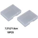 10pcs Transparent Plastic Storage Box Rectangle Box Case For Parts Tools Storage Box Jewelry Earring Display Case Bead Container 1# Smile Home 1#