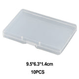 10pcs Transparent Plastic Storage Box Rectangle Box Case For Parts Tools Storage Box Jewelry Earring Display Case Bead Container 1# Smile Home 2#