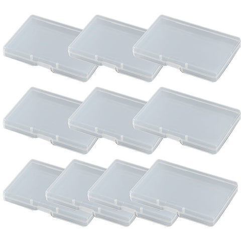 10pcs Transparent Plastic Storage Box Rectangle Box Case For Parts Tools Storage Box Jewelry Earring Display Case Bead Container 1# Smile Home 2#