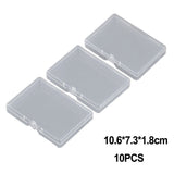 10pcs Transparent Plastic Storage Box Rectangle Box Case For Parts Tools Storage Box Jewelry Earring Display Case Bead Container 1# Smile Home 3#