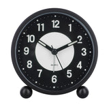 Battery Operated Clock Glow-in-the-Dark Alarm Clock Bedroom Children's Table Non-Ticking Glow-in-the-Dark Dial Smile Home