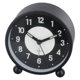 Battery Operated Clock Glow-in-the-Dark Alarm Clock Bedroom Children's Table Non-Ticking Glow-in-the-Dark Dial Smile Home
