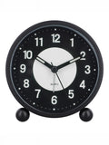 Battery Operated Clock Glow-in-the-Dark Alarm Clock Bedroom Children's Table Non-Ticking Glow-in-the-Dark Dial Smile Home