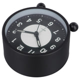 Battery Operated Clock Glow-in-the-Dark Alarm Clock Bedroom Children's Table Non-Ticking Glow-in-the-Dark Dial Smile Home