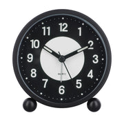 Battery Operated Clock Glow-in-the-Dark Alarm Clock Bedroom Children's Table Non-Ticking Glow-in-the-Dark Dial Smile Home