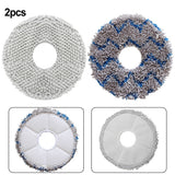 linyes 2 Pcs Mop Cloth Pads For Dream Me W10s W10s Pro Cleaning Robot Vacuum Cleaner Sweeper Spare Part Replaceable Accessories A
