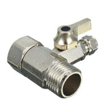 RO Feed Water Adapter 1/2" to 1/4" with Shut-off Ball Valve Tap Tee Chrome-Plated Lead-Free Brass for Plumbing Fixtures