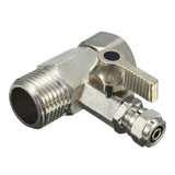 RO Feed Water Adapter 1/2" to 1/4" with Shut-off Ball Valve Tap Tee Chrome-Plated Lead-Free Brass for Plumbing Fixtures