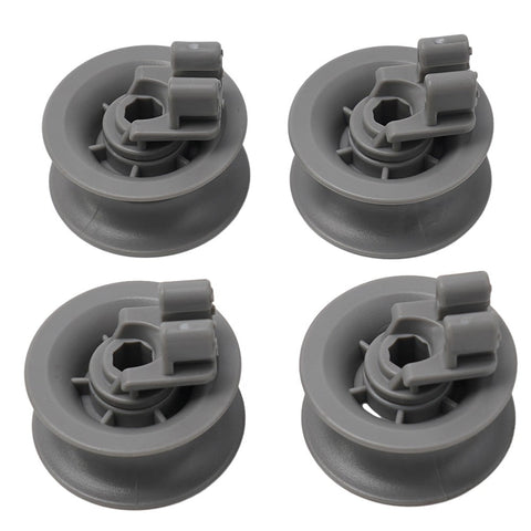4 Pack Upper Basket Wheels 611666 for Bosch Siemens Neff Dishwashers - Compatible with Multiple Models