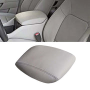 For Honda For Pilot 2009-2015 Leather Center Console Lid Armrest Cover Microfiber Protective Skin Gray
