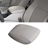 For Honda For Pilot 2009-2015 Leather Center Console Lid Armrest Cover Microfiber Protective Skin Gray