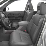 For Honda For Pilot 2009-2015 Leather Center Console Lid Armrest Cover Microfiber Protective Skin Gray