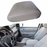 For Honda For Pilot 2009-2015 Leather Center Console Lid Armrest Cover Microfiber Protective Skin Gray