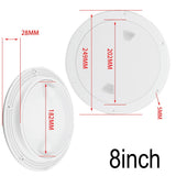 4" 6" 8" White Round Abs Marine Boat Inspection Hatch With Detachable Cover Non Slip Deck Access Panel For Yacht And Watercraft 4 Inch 8"