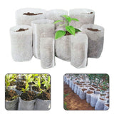 100Pcs White Non-Woven Fabric Plant Grow Bags For Seedlings Flowers Vegetables - Biodegradable Nursery Pots In 6 Sizes From 10X12Cm To 24X27Cm - Breathable Garden Planting Containers 12X15Cm Folding