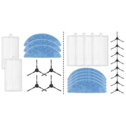 Ecovacs Y1 Pro Robot Vacuum Cleaner Replacement Parts Kit With 4 Filters 5 Mop Cloths 8 Side Brushes For Yeedi Y1 Pro Accessories A B