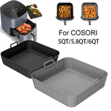Easily Washable Silicone Liner Designed Specifically for Cosori Air Fryers gray