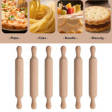 Mini Wooden Rolling Pins Set - Perfect for Kids Baking & Crafting Fun! 6pcs