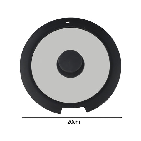 Sleek Black White Silicone Lids Available in Size Range of 18cm to 26cm B 20CM A 20CM