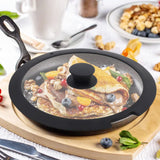 Sleek Black White Silicone Lids Available in Size Range of 18cm to 26cm B 20CM A 20CM