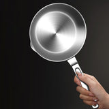 Compact Stainless Steel Sauce Pan Mini Egg Skillet for Easy Cooking and Pouring Suitable for Gas and Induction Stoves S