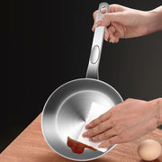 Compact Stainless Steel Sauce Pan Mini Egg Skillet for Easy Cooking and Pouring Suitable for Gas and Induction Stoves S