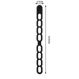 4 Pcs Silicone Latch Strap Tie for Slow Cooker Lid Lunch Box Bundling Organizing Black