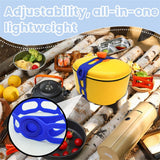 4 Pcs Silicone Latch Strap Tie for Slow Cooker Lid Lunch Box Bundling Organizing Black Blue