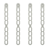 4 Pcs Silicone Latch Strap Tie for Slow Cooker Lid Lunch Box Bundling Organizing Black Gray