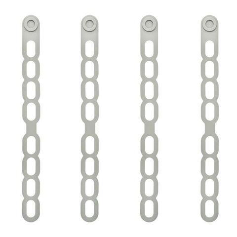 4 Pcs Silicone Latch Strap Tie for Slow Cooker Lid Lunch Box Bundling Organizing Black Gray