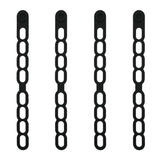 4 Pcs Silicone Latch Strap Tie for Slow Cooker Lid Lunch Box Bundling Organizing Black Gray