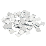 100Pcs Self-Adhesive Real Glass Mini Square Mirror Mosaic Tiles Sticker Bathroom Diy Handmade Craft Home Decoration 10X10Mm Rose gold