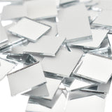 100Pcs Self-Adhesive Real Glass Mini Square Mirror Mosaic Tiles Sticker Bathroom Diy Handmade Craft Home Decoration 10X10Mm Rose gold
