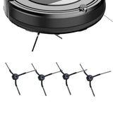 Pack of 4 High Efficiency Side Brushes Easy Installation Sweeper Parts Corner Cleaning Brushes for Robotic Vacuum
