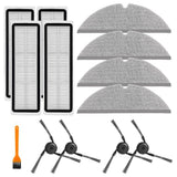 For DREAME D20 Plus Vacuum Side Brush Filter Mop Cloth Kit with Cleaning Brush