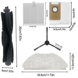 Main Brush Filters Mop Cloths Dust Bags For AIRROBO T20 T20+ Vacuum Cleaner B