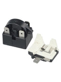 1 Set Refrigerator Ptc Starter Relay Replacement Compressor Overload Protector For Mini Fridges Coolers Easy To Install 3pin-12ohm+1/3HP
