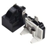 1 Set Refrigerator Ptc Starter Relay Replacement Compressor Overload Protector For Mini Fridges Coolers Easy To Install 3pin-12ohm+1/3HP