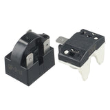 1 Set Refrigerator Ptc Starter Relay Replacement Compressor Overload Protector For Mini Fridges Coolers Easy To Install 3pin-12ohm+1/3HP