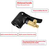 Air Pump Adapter Air Pump Valve 6Pcsｂicycle Bike Tyre Tube Replacement Presta Dual Head Air Pump Adapter Valve As Shown