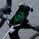 Adjustable Motorcycle Phone Holder With Silicone Protection For Secure Locking Green