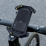 Adjustable Motorcycle Phone Holder With Silicone Protection For Secure Locking Grey