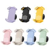 Adjustable Motorcycle Phone Holder With Silicone Protection For Secure Locking Purple