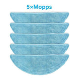 5Pcs Mop Cloth Mopping Cloths For Tesvor M1 S6 S4 Vacuum Cleaner Washable Replacement Mops Pad Sweeping Parts Sweeper Cleaning As Shown