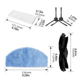 Sweeper HEPA Filter Vacuum Roller Brush Side Brush Mopping Pads Replacement for G8000 G8000Pro Sweeping Robot