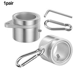 2pcs Flag Pole Ring Aluminum Alloy for 0.75-1 in Pole 360° Rotating Anti-Wrap