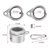 2pcs Flag Pole Ring Aluminum Alloy for 0.75-1 in Pole 360° Rotating Anti-Wrap
