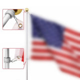 2pcs Flag Pole Ring Aluminum Alloy for 0.75-1 in Pole 360° Rotating Anti-Wrap