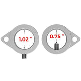 2pcs Flag Pole Ring Aluminum Alloy for 0.75-1 in Pole 360° Rotating Anti-Wrap